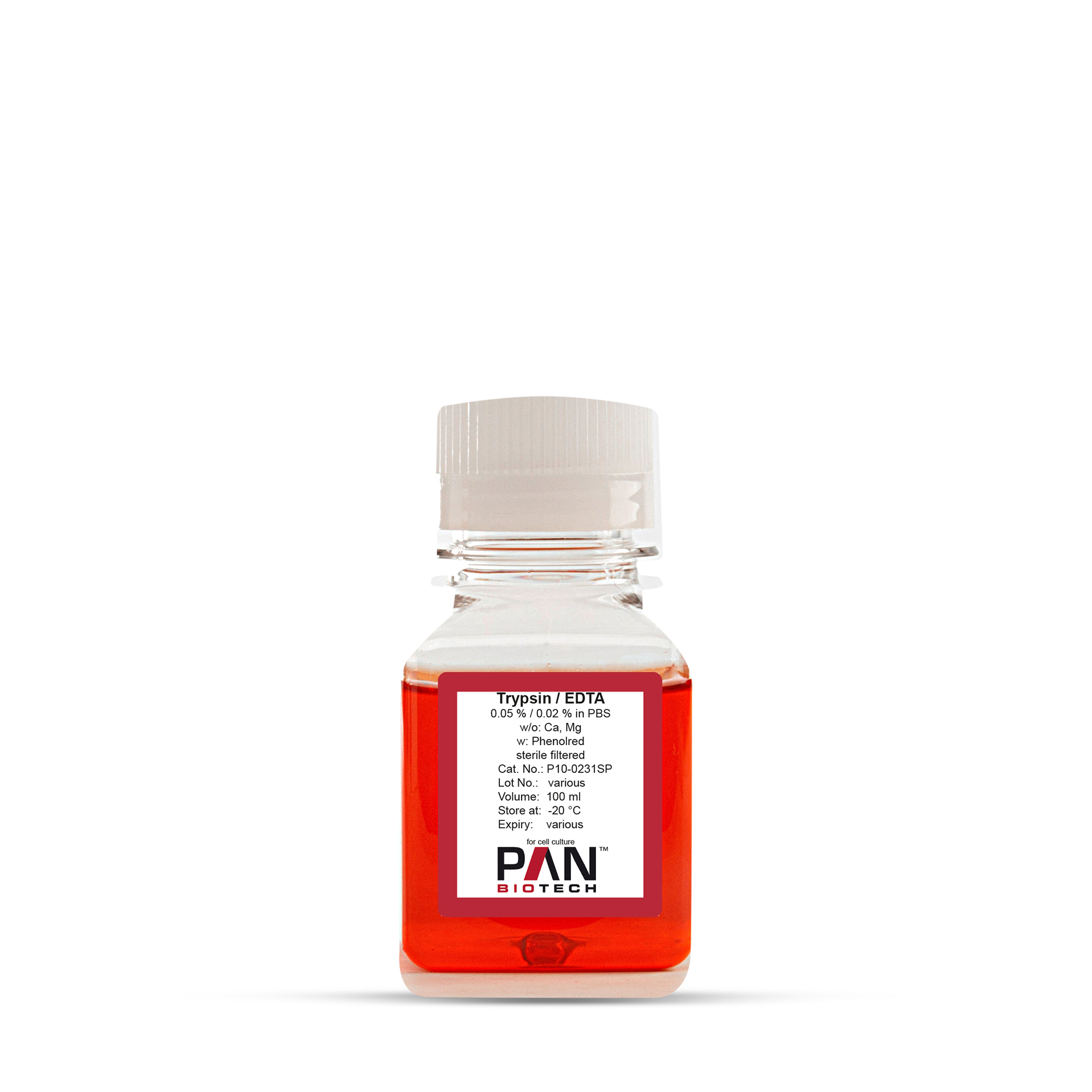 Trypsin 0.05 %/EDTA 0.02 % in DPBS, w/o: Ca and Mg, w: Phenol red