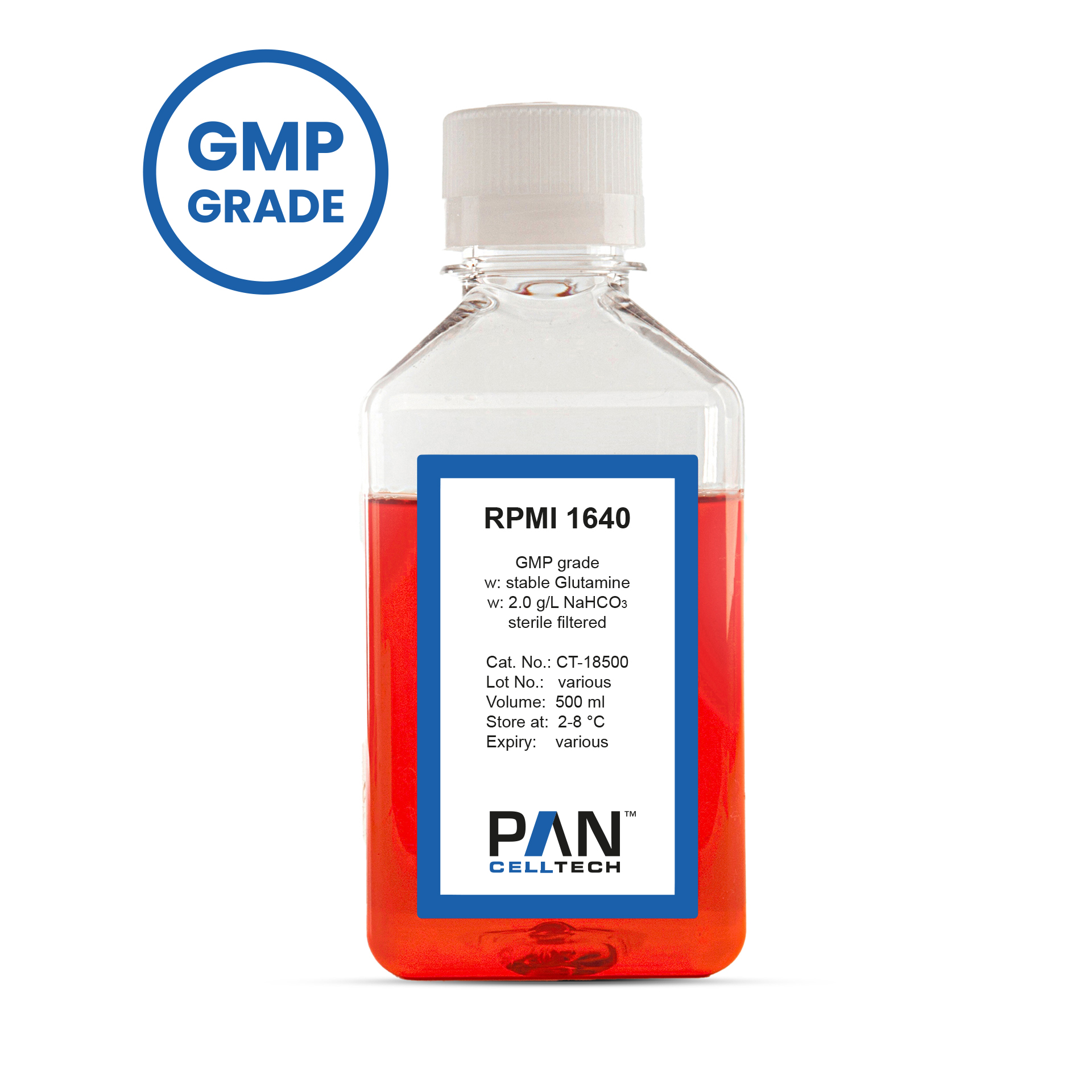 RPMI 1640, w: stable Glutamine, w: 2.0 g/L NaHCO3, GMP grade