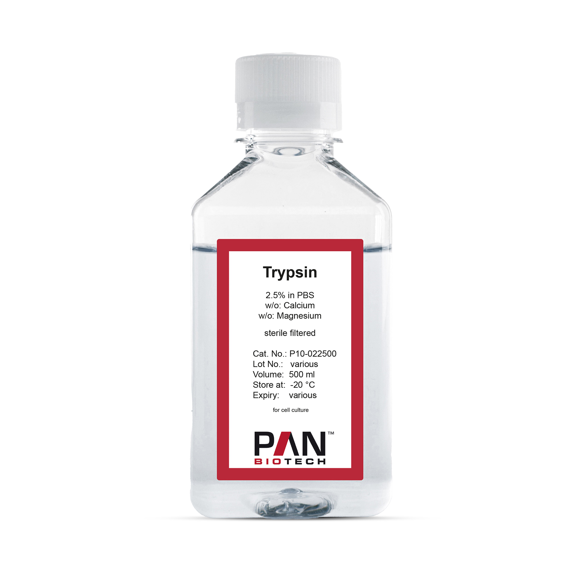 Trypsin 2.5 % in DPBS, w/o: Ca and Mg