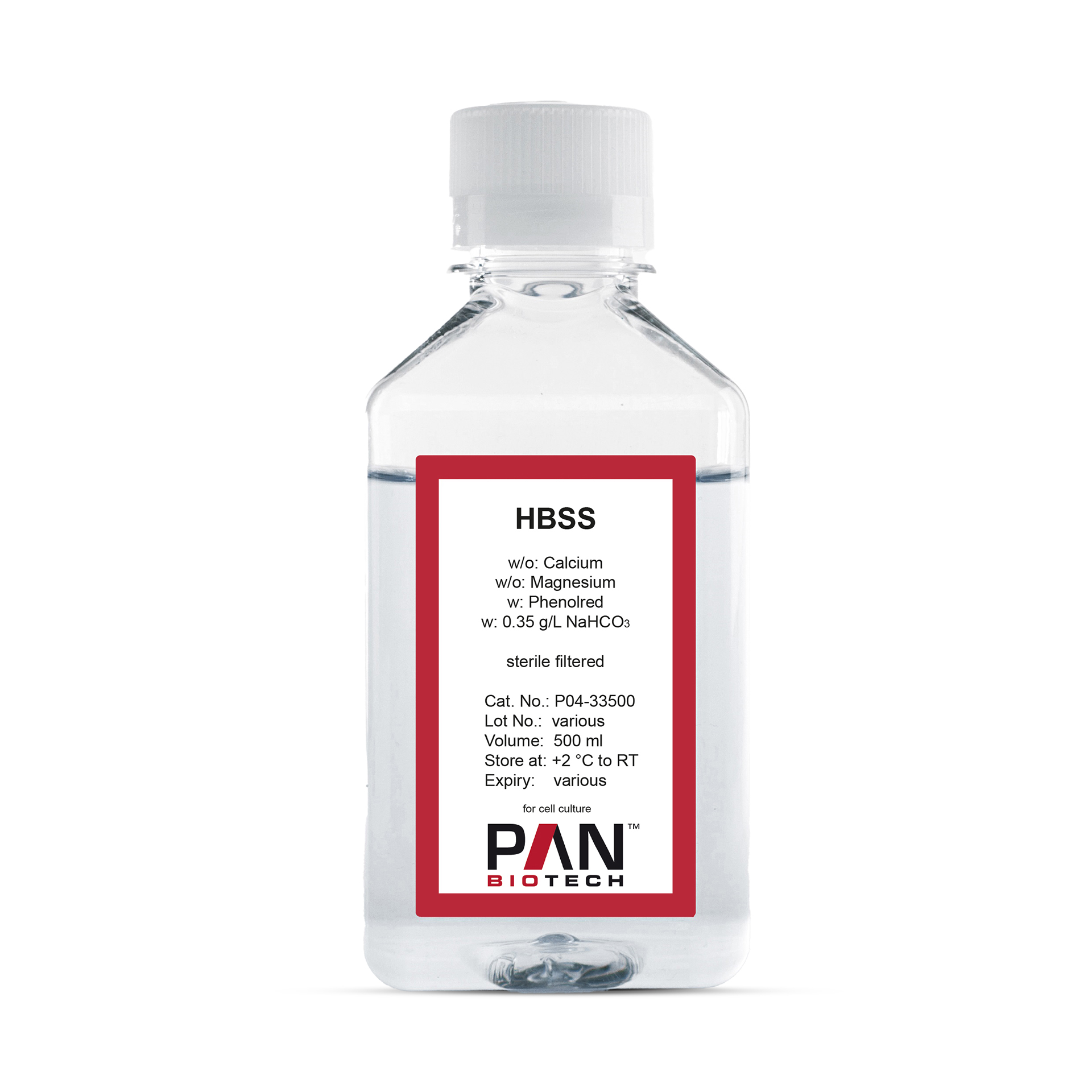HBSS, w/o: Ca and Mg, w: 0.35 g/L NaHCO3, w: Phenol red
