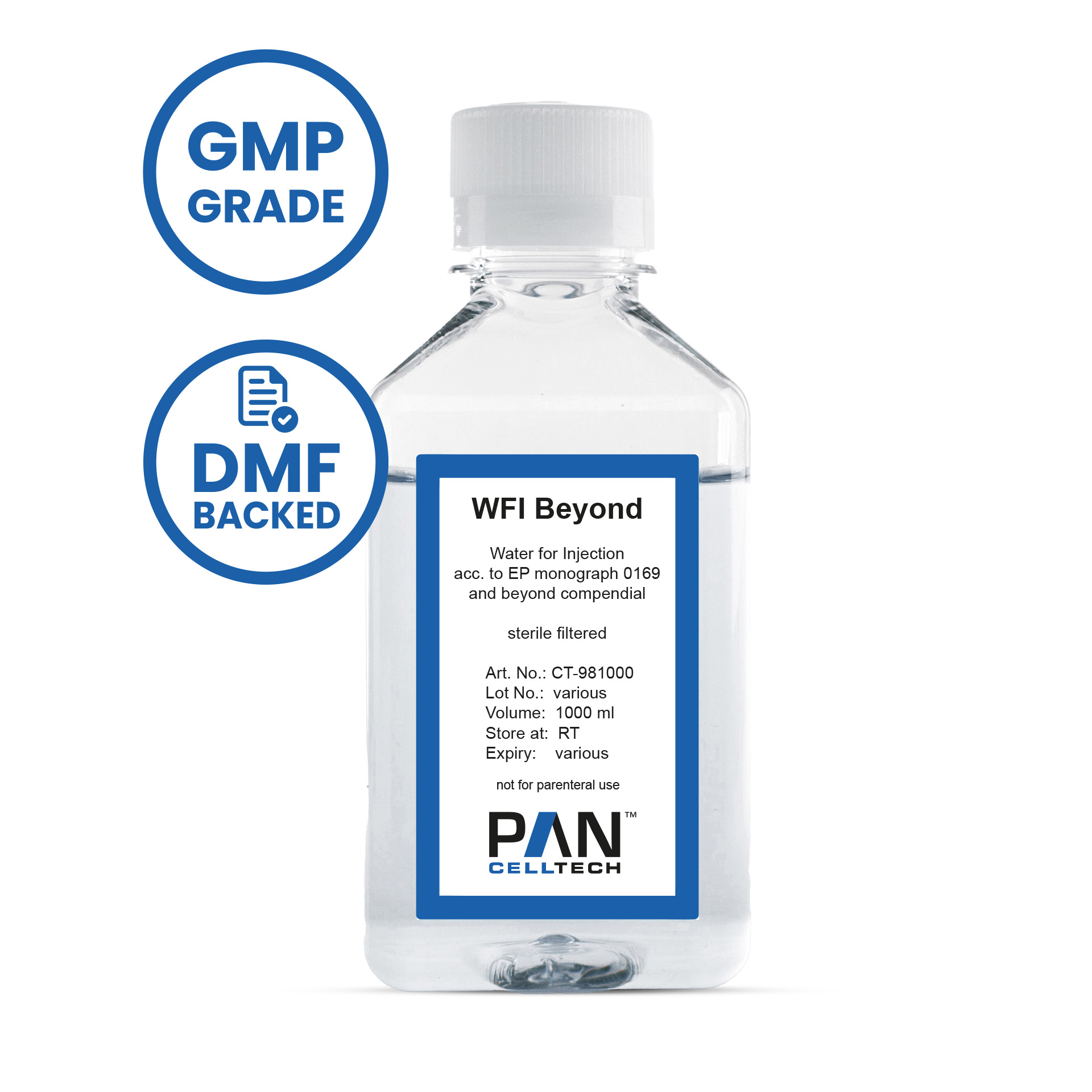 WFI Beyond, Water for Injection, acc. to EP monograph 0169 and beyond compendial