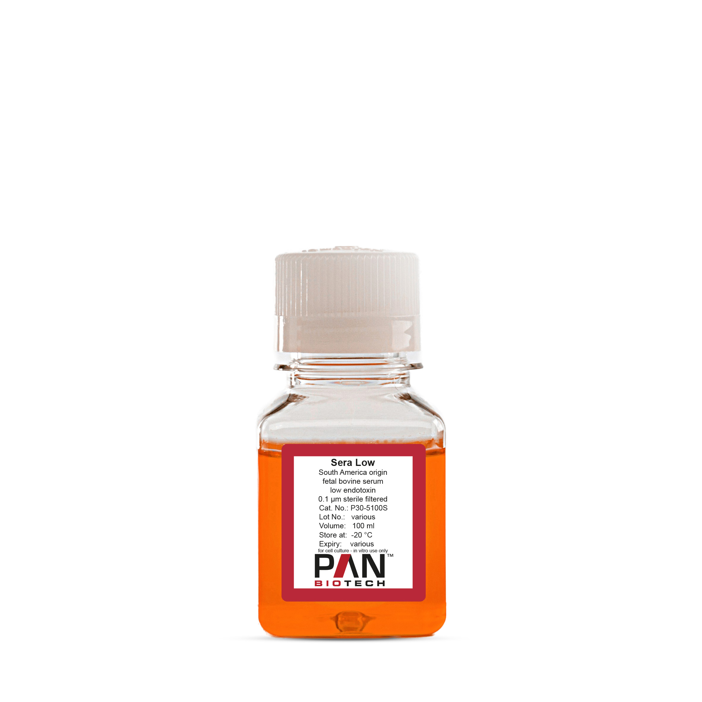Sera Low, South America origin, fetal bovine serum, low endotoxin, 0.1 µm sterile filtered