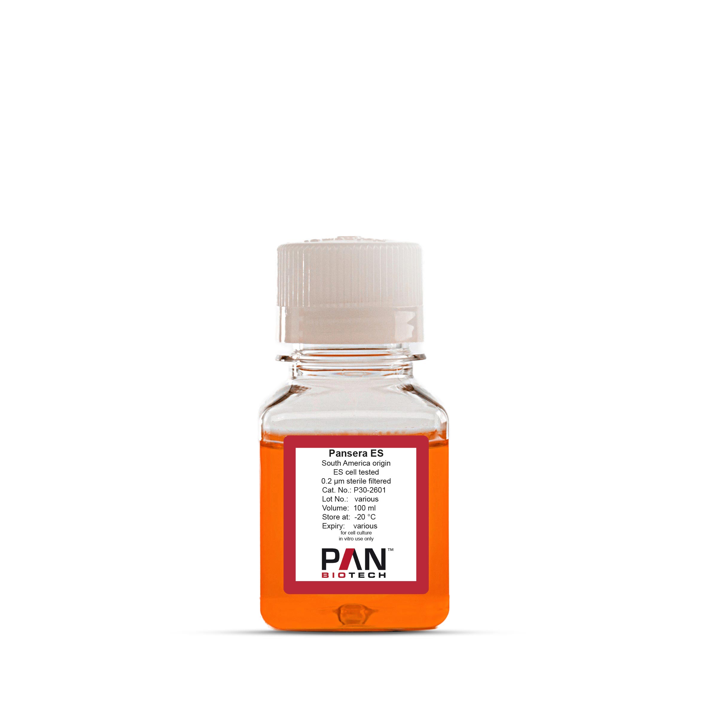 Pansera ES, South America origin, special designed bovine serum for embryonal stem cells, 0.2 µm sterile filtered