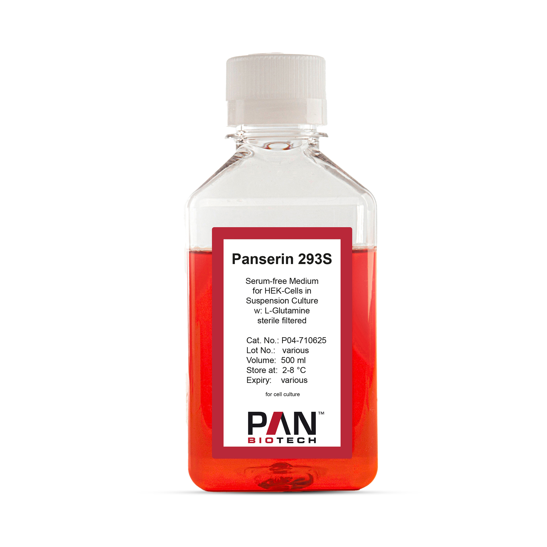 Panserin 293S, Serum-free medium for HEK-Cells in suspension culture, w/o: Pluronic