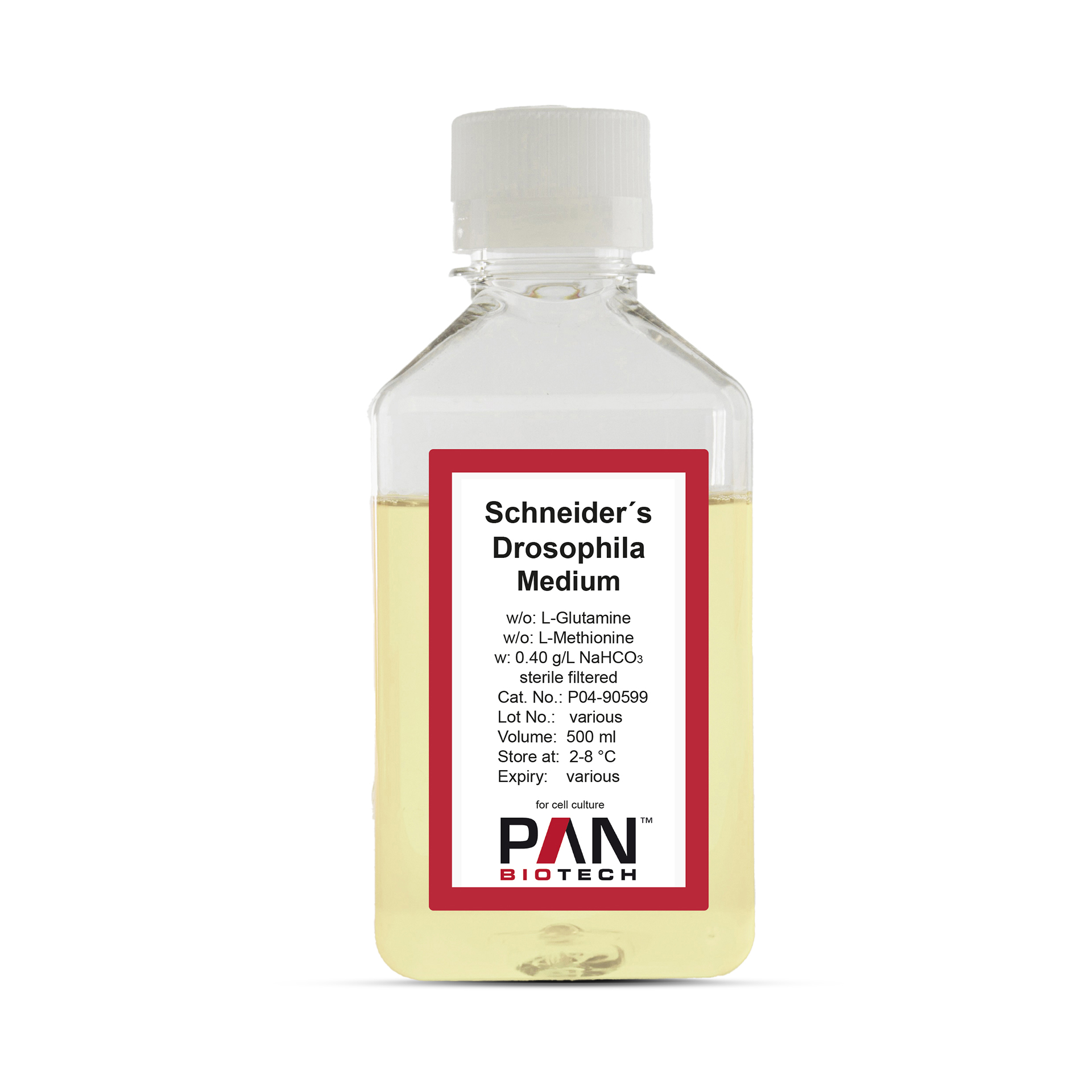 Schneider’s Drosophila Medium, w/o: L-Glutamine, w/o: L-Methionine, w: 0.40 g/L NaHCO3