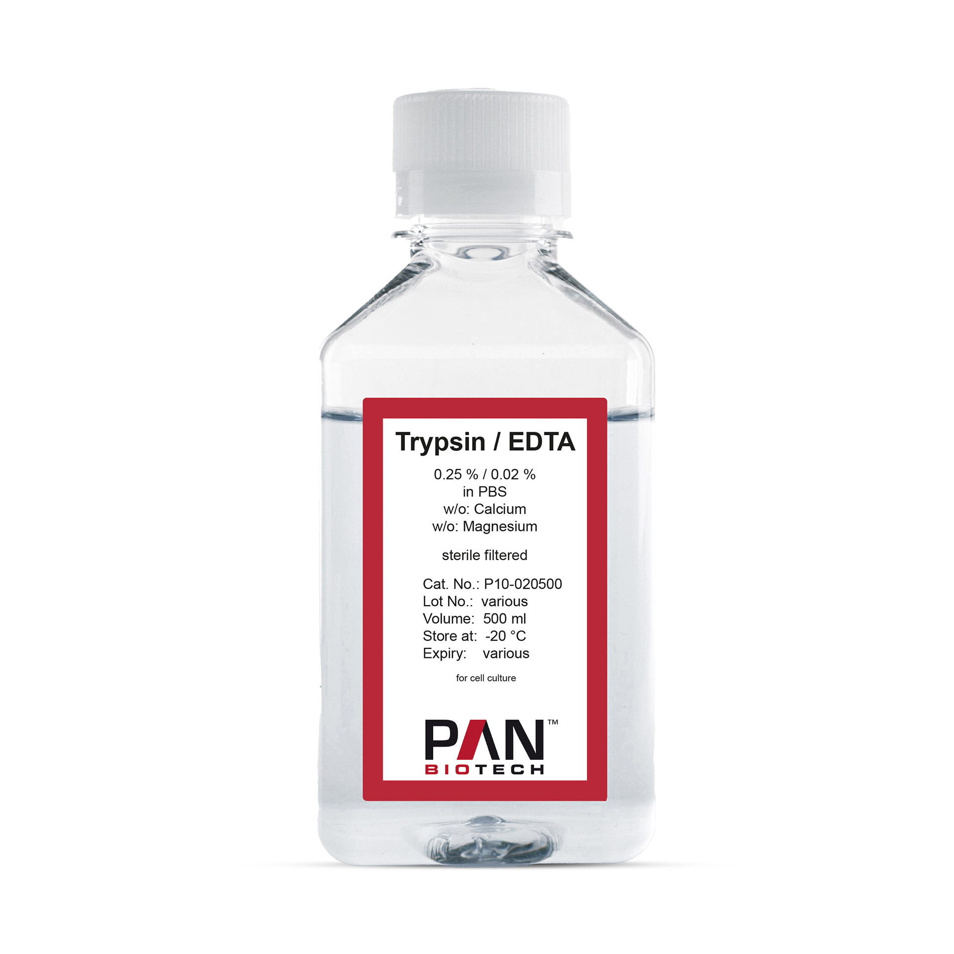 Trypsin 0.25 %/EDTA 0.02 % in DPBS, w/o: Ca and Mg