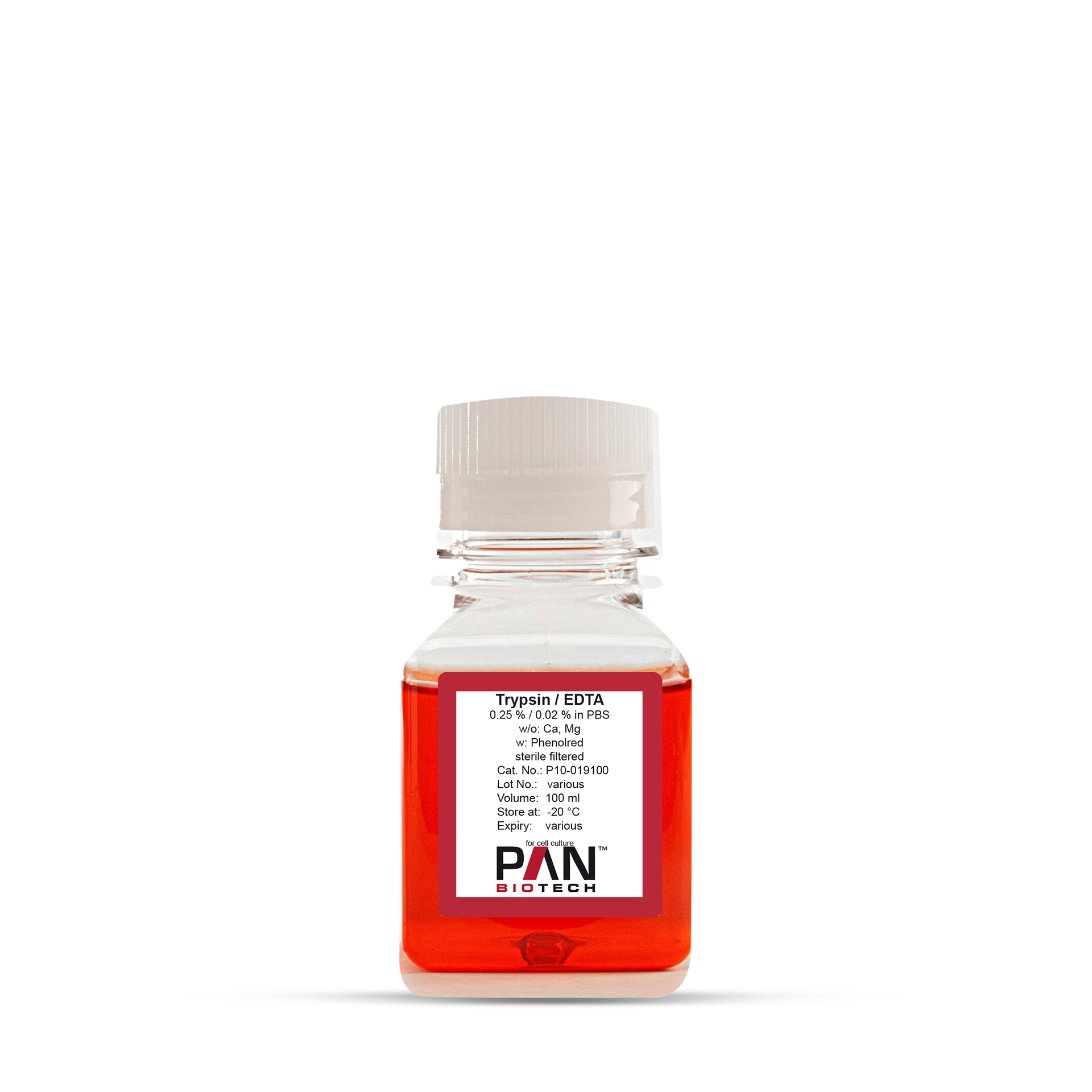 Trypsin 0.25 %/EDTA 0.02 %, in DPBS w/o: Ca and Mg, w: Phenol red