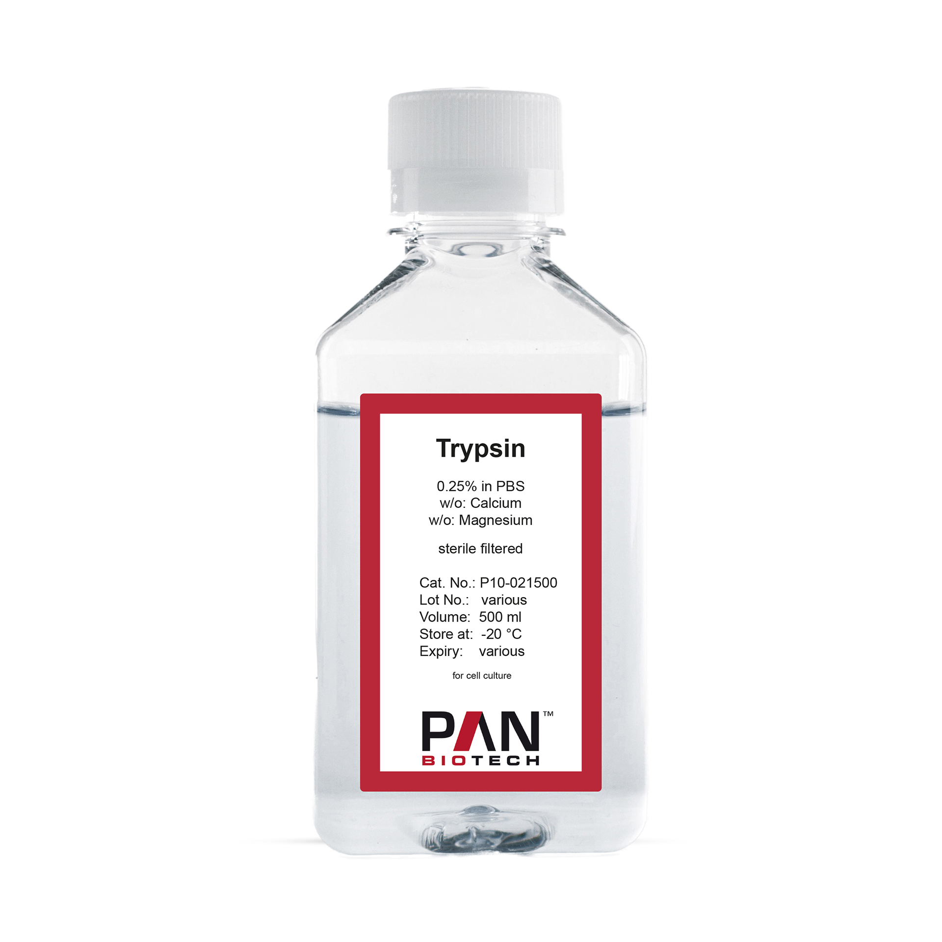 Trypsin 0.25 % in DPBS, w/o: Ca and Mg