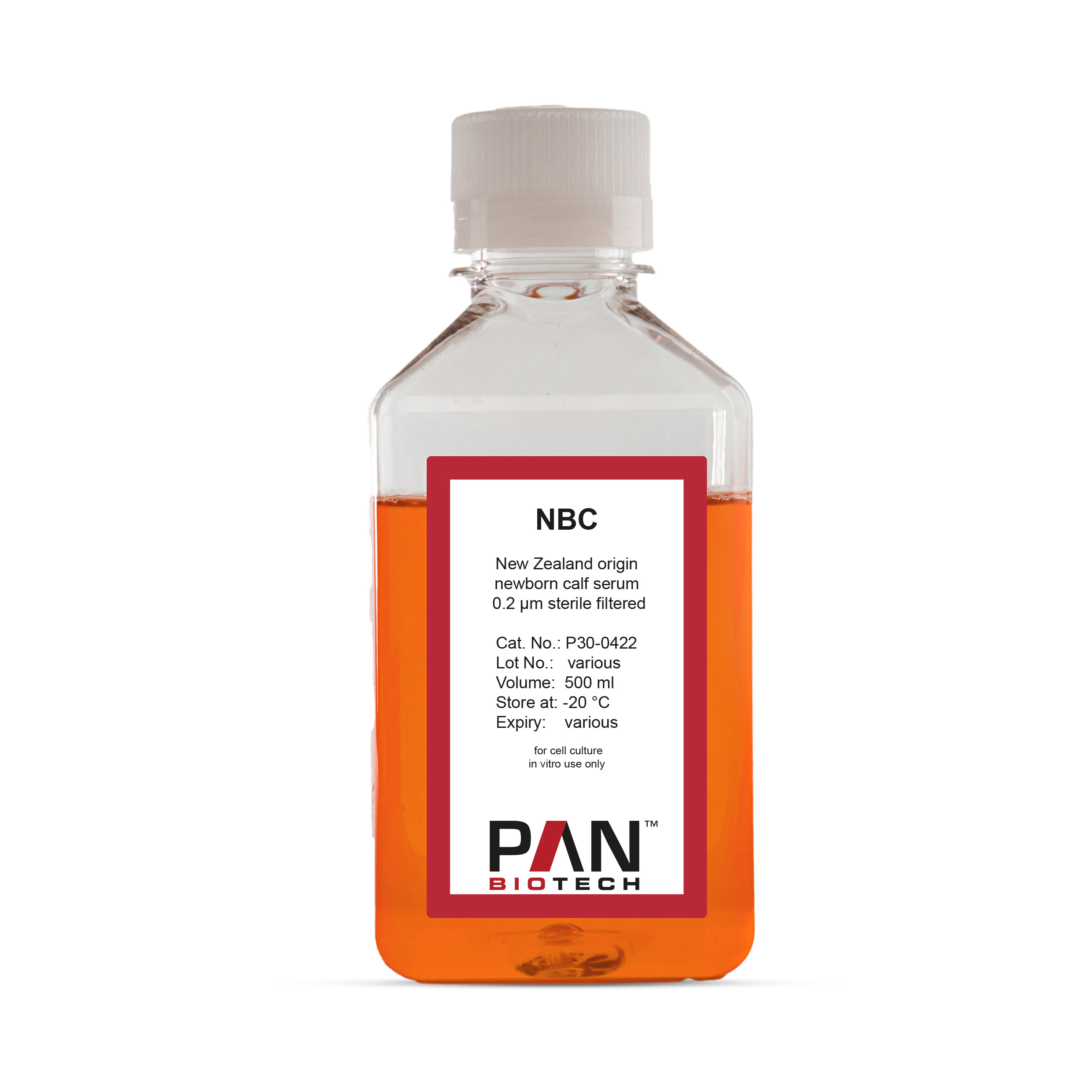 NBC, New Zealand origin, newborn calf serum, 0.2 µm sterile filtered