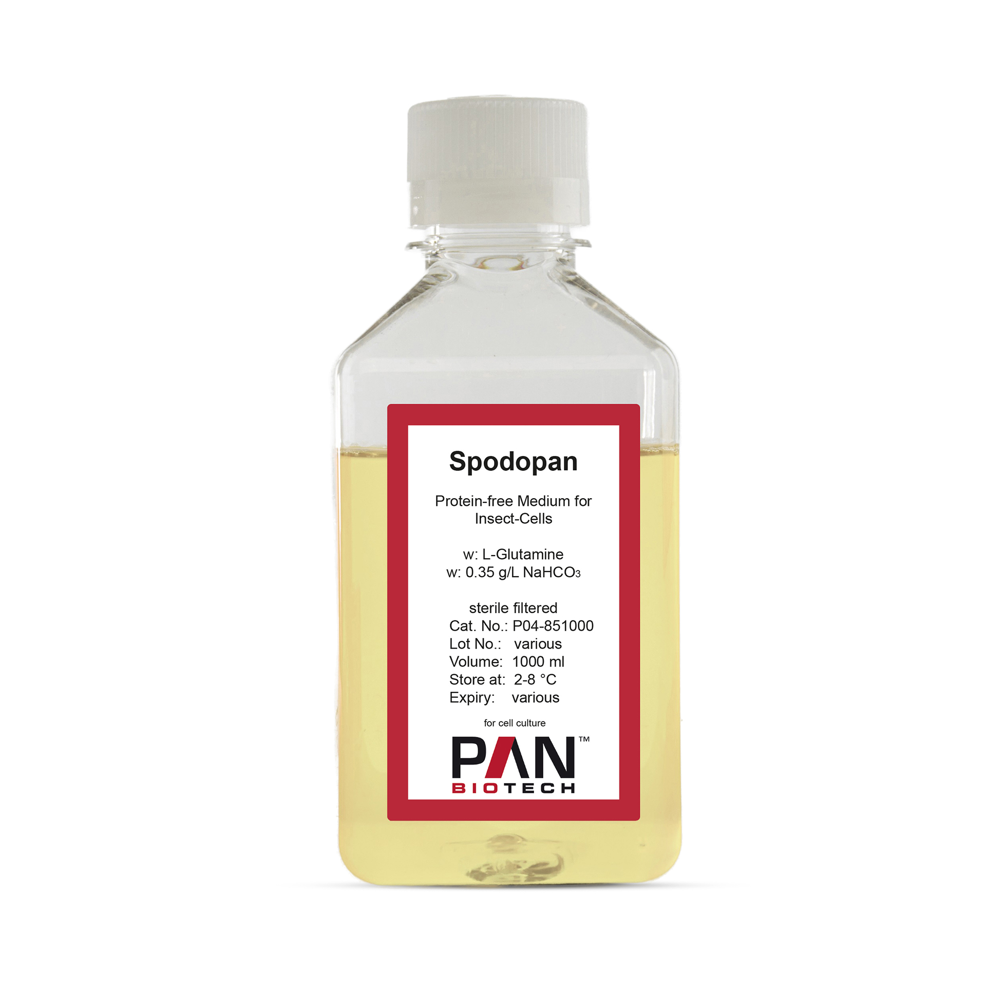 Spodopan, Protein-free medium for Insect-cells, w: L-Glutamine, w: 0.35 g/L NaHCO3