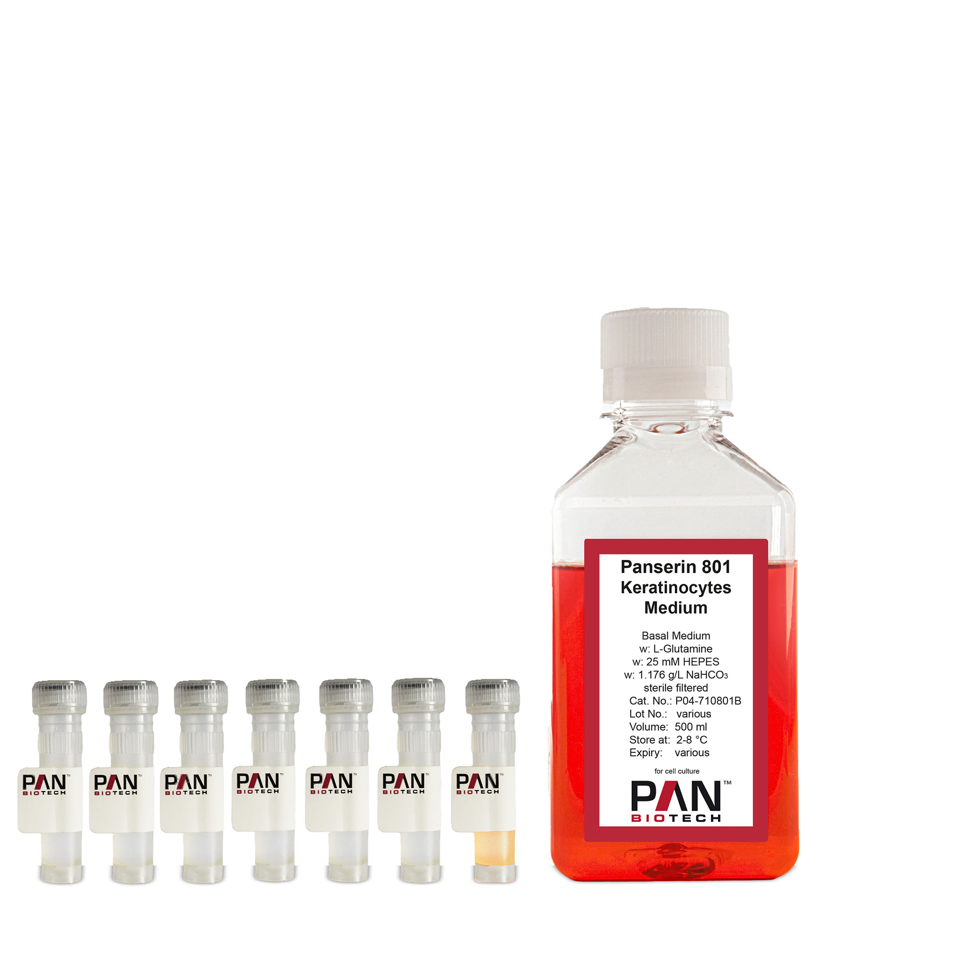 Panserin 801, Serum-free medium for human Keratinocytes, w: 6 Supplements