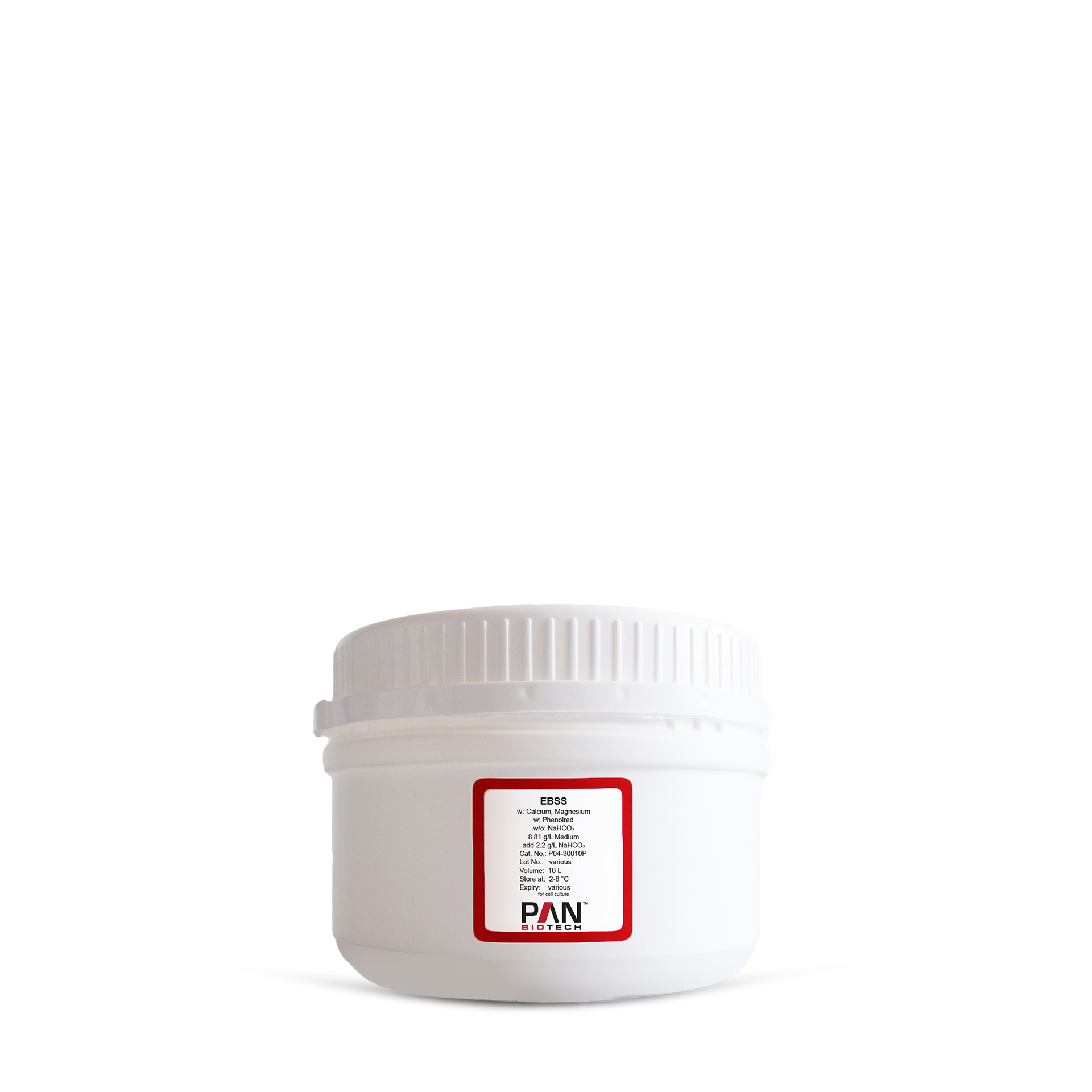 EBSS, w: Ca and Mg, w: Phenol red, w/o: NaHCO3, Powder