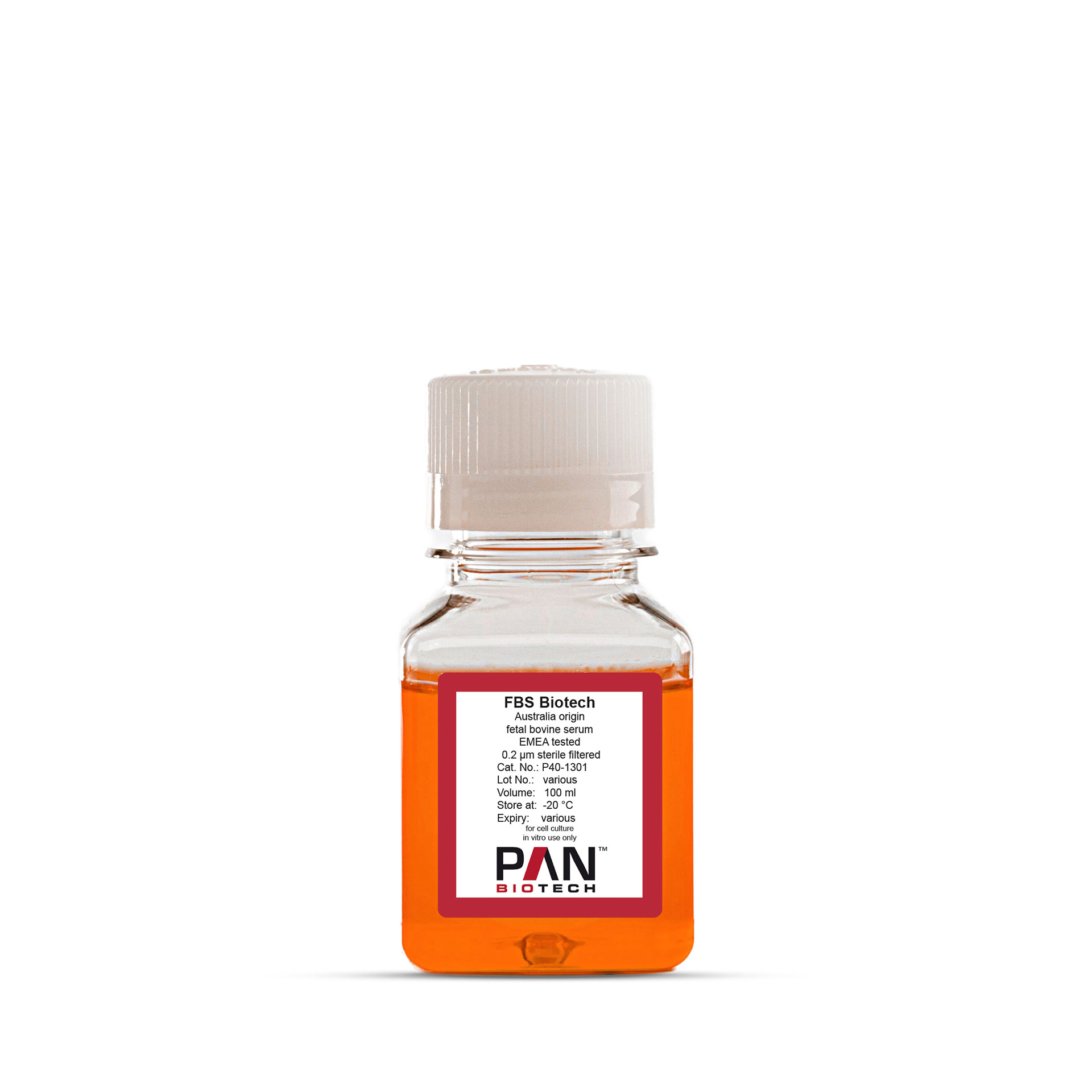 FBS Biotech, Australia origin, fetal bovine serum, tested according EMEA 1793 and Ph. Eur. 2262, 0.2 µm sterile filtered