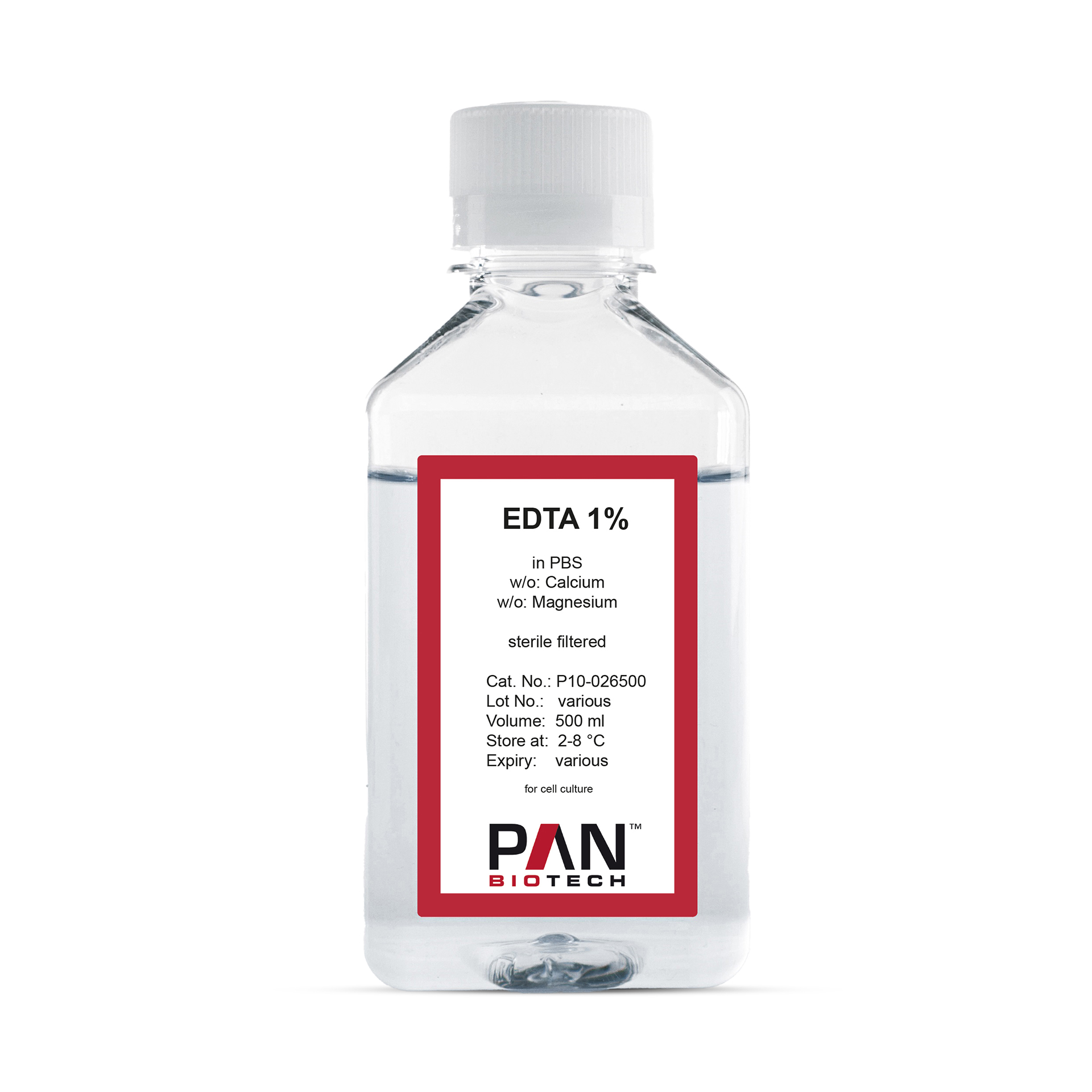 EDTA 1 % in DPBS, w/o: Ca and Mg