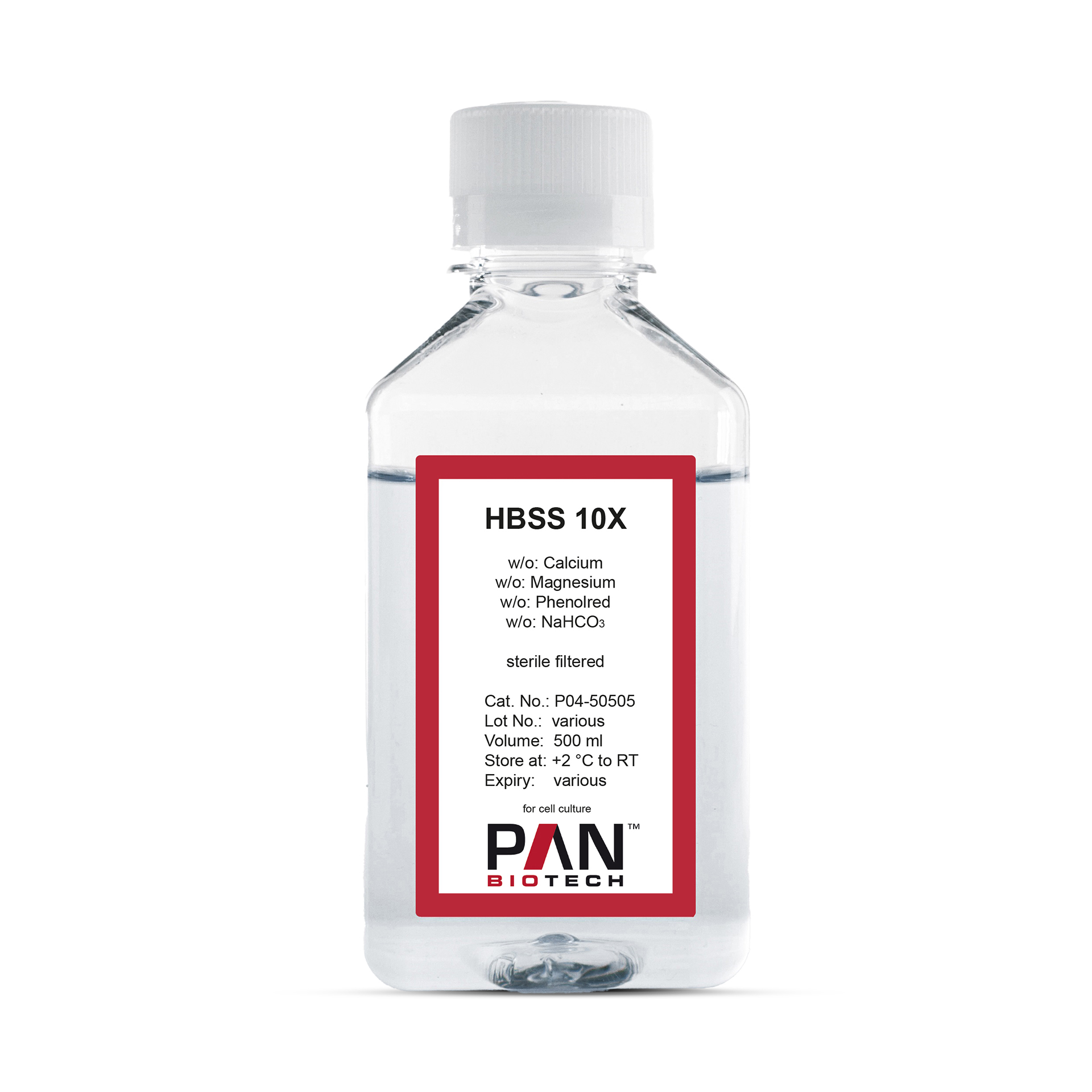 HBSS, (10x) w/o: Ca and Mg, w/o: Phenol red, w/o: NaHCO3