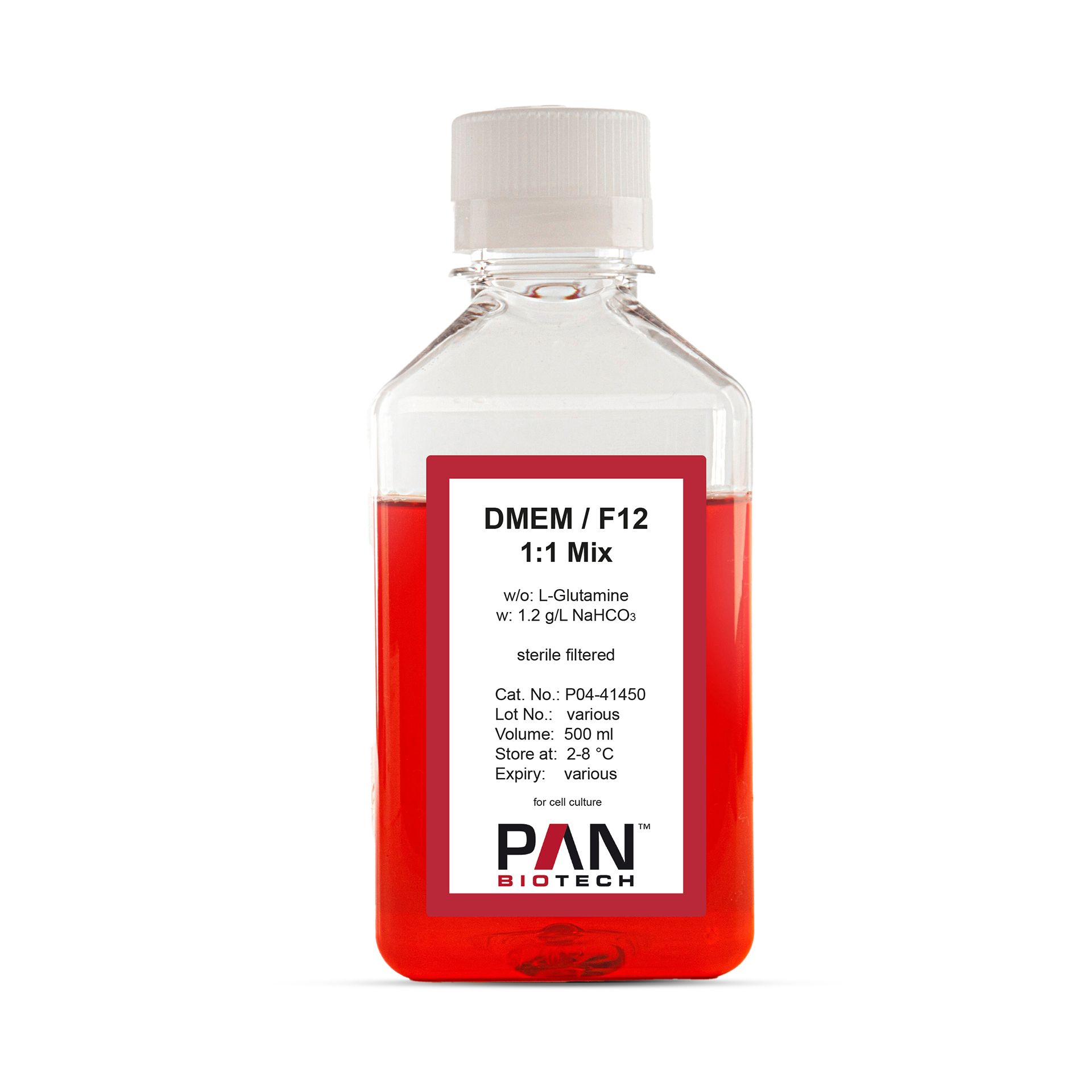 DMEM/F12 (1:1), w/o: L-Glutamine, w: 1.2 g/L NaHCO3